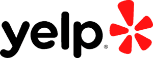 The Yelp logo with the word "yelp" in bold black letters next to a red burst-shaped symbol.