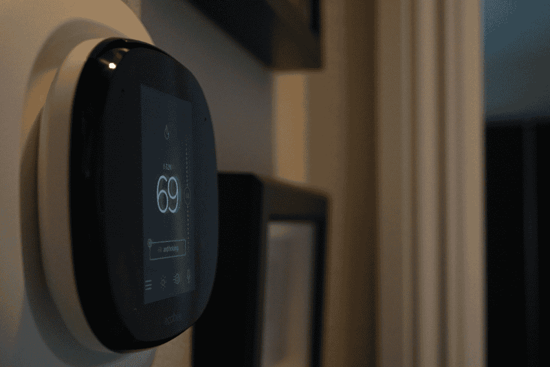 Best AC temperature at night in summer shown on smart thermostat